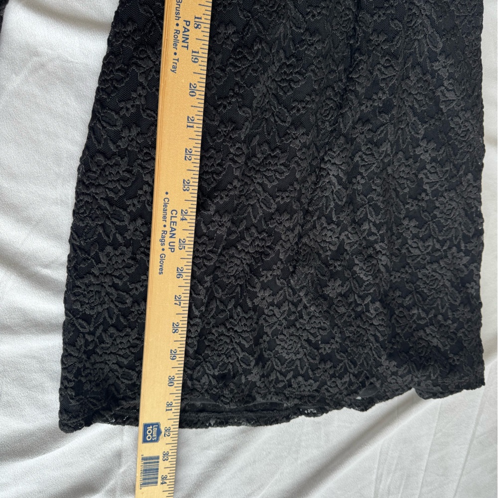 Abercrombie & Fitch Lace Mini Dress XS Black Sexy Twist-Front Long‎ Sleeve Fairy - Picture 10 of 10